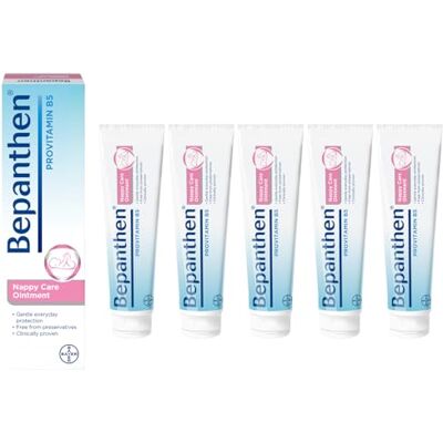 Bepanthen Nappy Care Ointment, 100 g, Pack of 5 Bepanthen Nappy Care Ointment, 100 g, Pack of 5