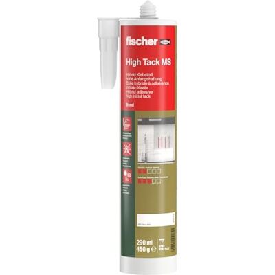 fischer 541712 High Tack Hybrid Adhesive, 520KG Initial Grab, Indoor & Outdoor, Weather & UV Resistant, White, 290ml fischer 541712 High Tack Hybrid Adhesive, 520KG Initial Grab, Indoor & Outdoor, Weather & UV Resistant, White, 290ml