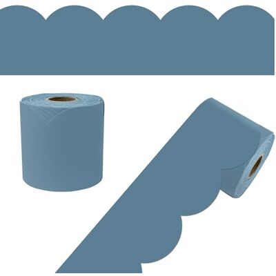 Carson Dellosa Education Carson Dellosa 65Ft of Stone Blue Bulletin Board Borders, 1 Roll of Scalloped Trim for Rolling Whiteboard, Cork and Posterboard, Party, Office Decorations, and Classroom Decor Carson Dellosa Education Carson Dellosa 65Ft of Stone Blue Bulletin Board Borders, 1 Roll of Scalloped Trim for Rolling Whiteboard, Cork and Posterboard, Party, Office Decorations, and Classroom Decor