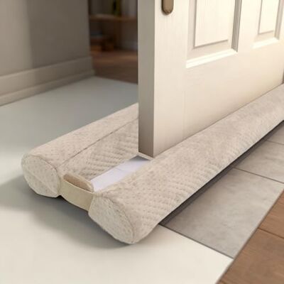 OUTTDID Under Door Draught Excluder 81-99cm, Double Side Door Draft Stopper for Bottom of Door, Adjustable Length Under Door Gap Filler Blocker, Door Soundproofing, Keeps the Noise Dust Insect Out, Beige OUTTDID Under Door Draught Excluder 81-99cm, Double Side Door Draft Stopper for Bottom of Door, Adjustable Length Under Door Gap Filler Blocker, Door Soundproofing, Keeps the Noise Dust Insect Out, Beige