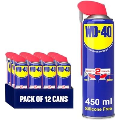 WD-40 Multi-Use Product Lubricant Spray, Smart Straw, 450ml, 12-Pack WD-40 Multi-Use Product Lubricant Spray, Smart Straw, 450ml, 12-Pack