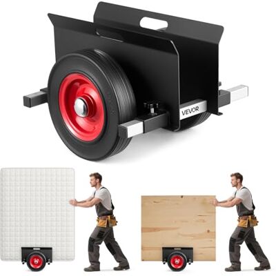 VEVOR Panel Dolly, 453.6 kg Load Capacity, Drywall Mover with 25 cm Rubber Wheels Fits Different Terrain, Adjustable Clamp Panel Cart for Steel Panels, Mattress, Doors and Drywall Sheet, Black VEVOR Panel Dolly, 453.6 kg Load Capacity, Drywall Mover with 25 cm Rubber Wheels Fits Different Terrain, Adjustable Clamp Panel Cart for Steel Panels, Mattress, Doors and Drywall Sheet, Black