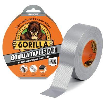 GORILLA 3044900 Polymer Cloth Tape Silver 48mm x 32m GORILLA 3044900 Polymer Cloth Tape Silver 48mm x 32m