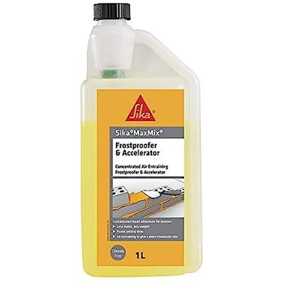 Sika MaxMix Frostproofer and Accelerator Concentrated Admixture – Emergency Repair Plugging Aid – Fast-Acting – 1 Litre Sika MaxMix Frostproofer and Accelerator Concentrated Admixture – Emergency Repair Plugging Aid – Fast-Acting – 1 Litre