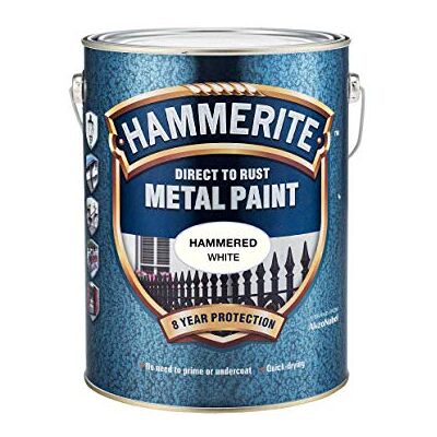 Hammerite 5084839 HFW25L 2.5L Direct to Rust Hammered Finish White Hammerite 5084839 HFW25L 2.5L Direct to Rust Hammered Finish White