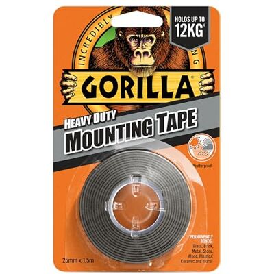 GORILLA Heavy Duty Mounting Tape Black 1.5m GORILLA Heavy Duty Mounting Tape Black 1.5m