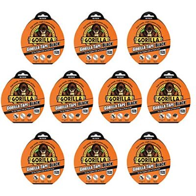 GORILLA 3044010 Tape Duct Tape Black 48mm x 32m (10 Pack) GORILLA 3044010 Tape Duct Tape Black 48mm x 32m (10 Pack)