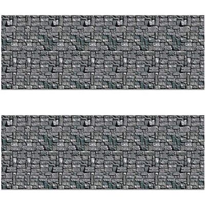 Beistle S00911AZ2 Stone Wall Backdrops 2 Piece, Plastic, Multicolor Beistle S00911AZ2 Stone Wall Backdrops 2 Piece, Plastic, Multicolor