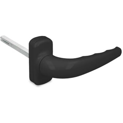 Amig Reinforced Rosette Handles Sendoa Model Made of Aluminium Size: 125 x 66 mm Square of 8 mm Ideal for Interior or Exterior Doors Finish: Black Amig Reinforced Rosette Handles Sendoa Model Made of Aluminium Size: 125 x 66 mm Square of 8 mm Ideal for Interior or Exterior Doors Finish: Black