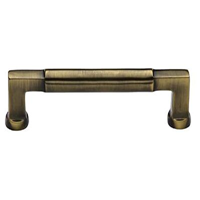 HERITAGE BRASS Drawer Pull Luxury Bauhaus Design Cabinet Pull Handle for Cupboard Drawers and Doors, Desks and Furniture Antique Brass Finish, 101 Millimetre CTC HERITAGE BRASS Drawer Pull Luxury Bauhaus Design Cabinet Pull Handle for Cupboard Drawers and Doors, Desks and Furniture Antique Brass Finish, 101 Millimetre CTC