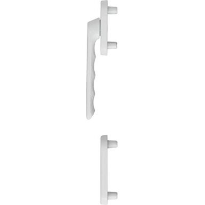 HOPPE Luxembourg Balcony Door Handle Half Fitting Flat Exterior White HOPPE Luxembourg Balcony Door Handle Half Fitting Flat Exterior White