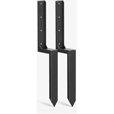 Nicoman Metal Fence Post Support Brackets, Pre-Formed Ready-to-Install, Ground Anchor Spikes, Heavy Duty Steel, Outdoor Garden Fence Support Stakes (Pack of 2) Nicoman Metal Fence Post Support Brackets, Pre-Formed Ready-to-Install, Ground Anchor Spikes, Heavy Duty Steel, Outdoor Garden Fence Support Stakes (Pack of 2)