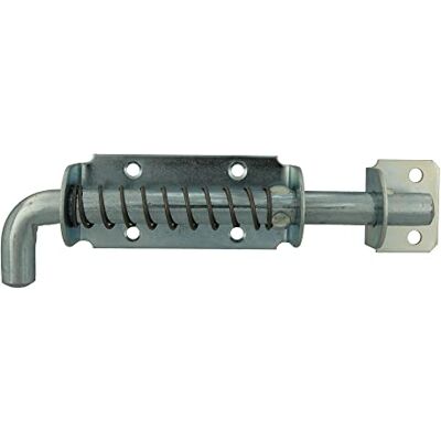 Amig Spring Lock for Doors Security Lock for Your Home Heavy Duty Latch for Gates Zinc Plated Steel Colour: Silver 170 x 40mm Amig Spring Lock for Doors Security Lock for Your Home Heavy Duty Latch for Gates Zinc Plated Steel Colour: Silver 170 x 40mm