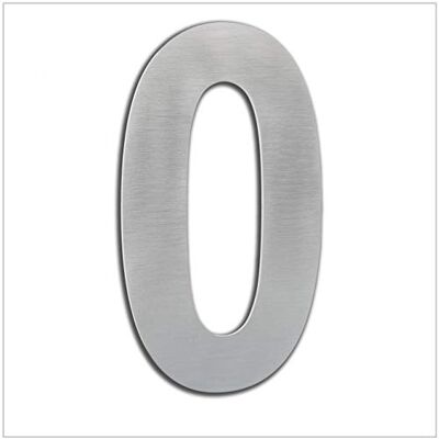 EVI Herrajes House Number 16cm Adhesive Stainless Steel Door Numbers Waterproof "0" Digit EVI Herrajes House Number 16cm Adhesive Stainless Steel Door Numbers Waterproof "0" Digit