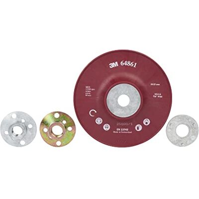 3M ™ High Performance Back-Up Pad, Red, 125 mm, M14, Ribbed, Very Hard, 1 Pad / Box 3M ™ High Performance Back-Up Pad, Red, 125 mm, M14, Ribbed, Very Hard, 1 Pad / Box