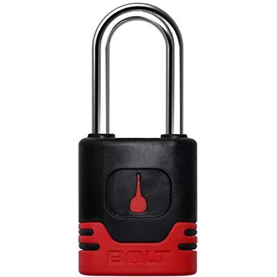 BOLT Lock 7023540 Padlock Ford Side Cut, Black/Red BOLT Lock 7023540 Padlock Ford Side Cut, Black/Red