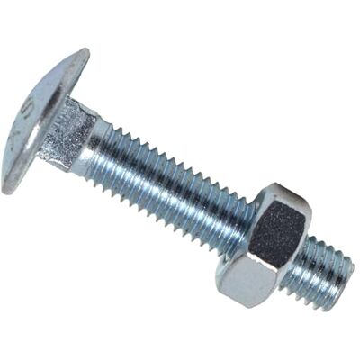 Metalmate M10 X 50 Cup Sq Hex Bolts Zp Gr4.8 Bx 25, Durable Design For Professional And Diy Use Metalmate M10 X 50 Cup Sq Hex Bolts Zp Gr4.8 Bx 25, Durable Design For Professional And Diy Use