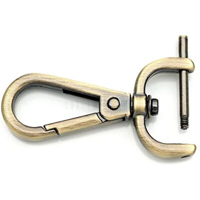 CRAFTMEMORE 2pcs Detachable Snap Hook Swivel Clasp w/Screw Bar VT493 Bag Strap Hardware Replacement (1/2 Inch, Brushed Brass) CRAFTMEMORE 2pcs Detachable Snap Hook Swivel Clasp w/Screw Bar VT493 Bag Strap Hardware Replacement (1/2 Inch, Brushed Brass)