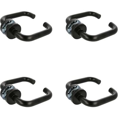 Amig Set of Handles with Internal Rosette for Doors Model 3RX Ø53 mm 8 mm Square Elegant and Simple Design Black Stainless Steel Amig Set of Handles with Internal Rosette for Doors Model 3RX Ø53 mm 8 mm Square Elegant and Simple Design Black Stainless Steel