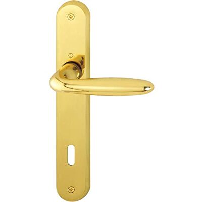 HOPPE Verona Handle Set on Plate BB 90, Polished Brass HOPPE Verona Handle Set on Plate BB 90, Polished Brass