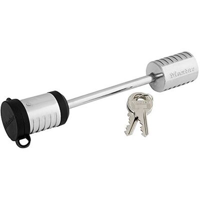 Master Lock 1471DAT Trailer Coupler Latch Lock, 3-1/2" Long Shackle x 9/32" Diameter Pin Silver, Fits UFP and surge brake couplers Master Lock 1471DAT Trailer Coupler Latch Lock, 3-1/2" Long Shackle x 9/32" Diameter Pin Silver, Fits UFP and surge brake couplers