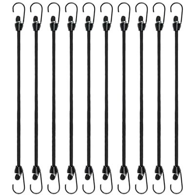 GECOSAC 10 x Mini Elastic Bungee Straps with Hooks 24 cm, Extendable Webbing, Camping, Tarpaulins, DIY – Diameter 4 mm, Black GECOSAC 10 x Mini Elastic Bungee Straps with Hooks 24 cm, Extendable Webbing, Camping, Tarpaulins, DIY – Diameter 4 mm, Black