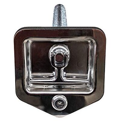 Buyers Products L8855 Locking T-Handle Latch, Polished Stainless Steel Latch w/Gasket, Blind Studs & Two Keys, Flush Mount, for Truck Bed Tool Boxes, Trailer Doors, RVs, Campers, Truck Cap Latch Buyers Products L8855 Locking T-Handle Latch, Polished Stainless Steel Latch w/Gasket, Blind Studs & Two Keys, Flush Mount, for Truck Bed Tool Boxes, Trailer Doors, RVs, Campers, Truck Cap Latch