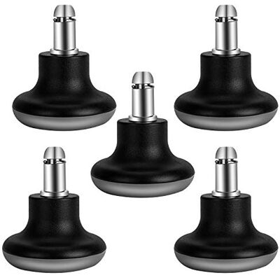 uvce Bell Glides Replacement Office Chair Swivel Caster Wheels to Fixed Stationary Castors, Short Profile with Separate Self Adhesive Felt Pads Black 5pcs uvce Bell Glides Replacement Office Chair Swivel Caster Wheels to Fixed Stationary Castors, Short Profile with Separate Self Adhesive Felt Pads Black 5pcs