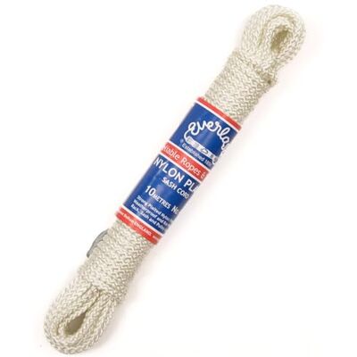 EVERLASTO Plaited Nylon Sash Cord Pulley Line Rope with Strong Nylon Core No.4 (6mm) x 10M EVERLASTO Plaited Nylon Sash Cord Pulley Line Rope with Strong Nylon Core No.4 (6mm) x 10M