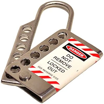 Spectrum Industrial Lockout Tagout Stainless Steel Hasp Holds Up to 6 Padlocks Heavy Duty Loto Safety Hasp for Equipment Isolation Corrosion-Resistant, Industrial-Grade Lockout Device Spectrum Industrial Lockout Tagout Stainless Steel Hasp Holds Up to 6 Padlocks Heavy Duty Loto Safety Hasp for Equipment Isolation Corrosion-Resistant, Industrial-Grade Lockout Device