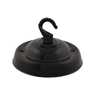 LEDSone Ceiling Rose Hook Plate Vintage Matt Black Metal 10.5 cm Antique Single Out Side Fitting with Accessories for Chandliers Pendant Lights Wall Lamps Hanging Lights Planters Decorations LEDSone Ceiling Rose Hook Plate Vintage Matt Black Metal 10.5 cm Antique Single Out Side Fitting with Accessories for Chandliers Pendant Lights Wall Lamps Hanging Lights Planters Decorations