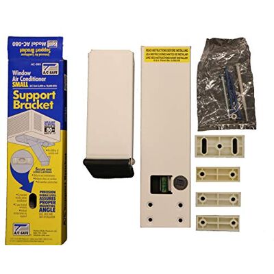 AC Safe AC-080 A/C Safe Universal Light-Duty Window Air Conditioner Support Bracket, Steel, White AC Safe AC-080 A/C Safe Universal Light-Duty Window Air Conditioner Support Bracket, Steel, White