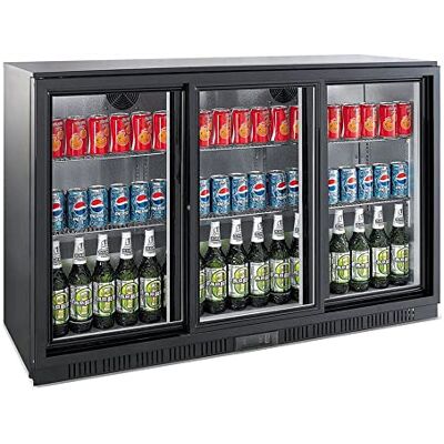 Stalwart DA-BC03PS Back bar Cooler 3 Sliding Doors 300 litres Black Stalwart DA-BC03PS Back bar Cooler 3 Sliding Doors 300 litres Black