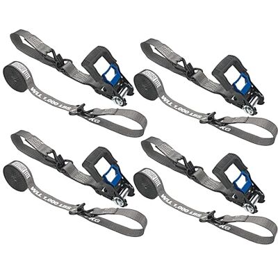 Secure Tite Ratchet Straps 4 Pack, Ratcheting Tie Down Straps with Hooks 1-1/4” x 16’ Truck Tie Down Straps – Vinyl Double J-Hooks, 1000 lbs. Working Load Limit, 3000 lbs. Break Strength Secure Tite Ratchet Straps 4 Pack, Ratcheting Tie Down Straps with Hooks 1-1/4” x 16’ Truck Tie Down Straps – Vinyl Double J-Hooks, 1000 lbs. Working Load Limit, 3000 lbs. Break Strength