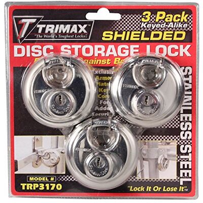Trimax Stainless Steel-3 Pack Keyed Alike of Trp170 TRP3170, Blister Packaging Trimax Stainless Steel-3 Pack Keyed Alike of Trp170 TRP3170, Blister Packaging