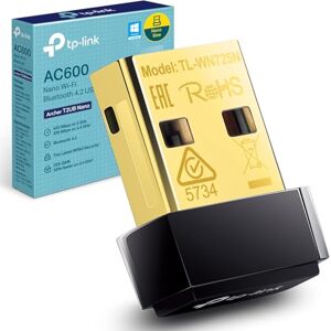 TP-Link Archer T2UB Nano WiFi Dongle, AC600 Bluetooth 4.2 USB hight speed wifi Adapter for PC/Laptop, Dual Band Wireless usb Bluetooth Dongle, Supports Windows 11/10/8.1/7 for bluetooth, WPA3 Security TP-Link Archer T2UB Nano WiFi Dongle, AC600 Bluetooth 4.2 USB hight speed wifi Adapter for PC/Laptop, Dual Band Wireless usb Bluetooth Dongle, Supports Windows 11/10/8.1/7 for bluetooth, WPA3 Security
