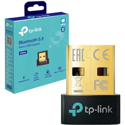 TP-Link UB5A Bluetooth 5.4 USB Adapter for PC, Nano Bluetooth Dongle Plug & Play, Windows 11/10/8.1/7, Broader Coverage, BLE, Controller, Headset, Mouse, Keyboard TP-Link UB5A Bluetooth 5.4 USB Adapter for PC, Nano Bluetooth Dongle Plug & Play, Windows 11/10/8.1/7, Broader Coverage, BLE, Controller, Headset, Mouse, Keyboard