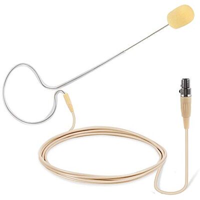 Pyle Headset Microphone – On-Ear Headset Mic with Omnidirectional Condenser, 1.2m Cable, Windscreen, Secure Fit for Presentations, Stage, Theatre & Fitness Instructors, Skin Tone Pyle Headset Microphone – On-Ear Headset Mic with Omnidirectional Condenser, 1.2m Cable, Windscreen, Secure Fit for Presentations, Stage, Theatre & Fitness Instructors, Skin Tone