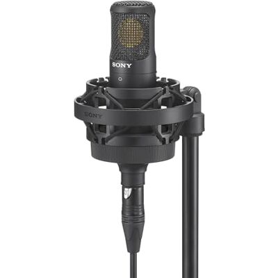 Sony -C80 Pro Audio Studio Microphone; Frequency Range 20Hz to 20kHz; Unidirectional; Noise Elimination Construction; Advanced Capsule Technology; XLR Podcast & Recording Black Sony -C80 Pro Audio Studio Microphone; Frequency Range 20Hz to 20kHz; Unidirectional; Noise Elimination Construction; Advanced Capsule Technology; XLR Podcast & Recording Black