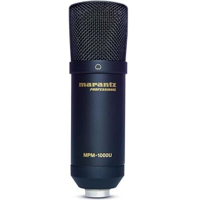 Marantz MPM-1000U USB Condenser Microphone for Gaming, Streaming and Podcasting Built-In Audio Interface, Desktop Stand, Plug-and-Play, Black Marantz MPM-1000U USB Condenser Microphone for Gaming, Streaming and Podcasting Built-In Audio Interface, Desktop Stand, Plug-and-Play, Black