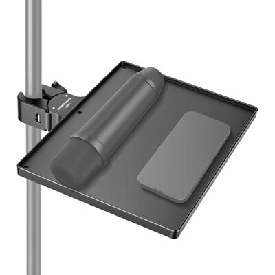 NEEWER BASICS Microphone Stand Tray, 10.6" x 8" x 1.3" Clamp on Mic Desk Shelf Attachment for Studio Stage Concert Karaoke Music Recording Meeting Outdoor Lecture for Storage, Max Load 4.4 lb, MS047 NEEWER BASICS Microphone Stand Tray, 10.6" x 8" x 1.3" Clamp on Mic Desk Shelf Attachment for Studio Stage Concert Karaoke Music Recording Meeting Outdoor Lecture for Storage, Max Load 4.4 lb, MS047