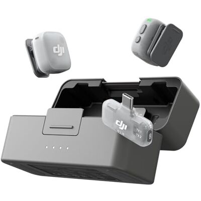 DJI Mic Mini 2 (2 TX + 1 Mobile RX + Charging Case), Lavalier Wireless Vlogging Mic for iPhone/Android/Camera, Bluetooth Microphone, Plug-And-Play, 90h Battery, Streaming, Noise Cancelling DJI Mic Mini 2 (2 TX + 1 Mobile RX + Charging Case), Lavalier Wireless Vlogging Mic for iPhone/Android/Camera, Bluetooth Microphone, Plug-And-Play, 90h Battery, Streaming, Noise Cancelling