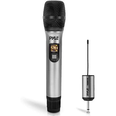 Pyle UHF Wireless Microphone System – Karaoke Microphone, Dynamic Mic with USB Receiver & Rechargeable Battery, Karaoke & Singing Mic for PA DJ Setup Pyle UHF Wireless Microphone System – Karaoke Microphone, Dynamic Mic with USB Receiver & Rechargeable Battery, Karaoke & Singing Mic for PA DJ Setup