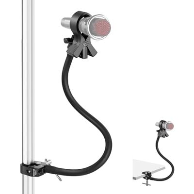 NEEWER Desktop Microphone Stand with Flexible Arm, Adjustable Desk Mic Clamp Holder Mount with Clip & 1/4" to 5/8" Adapter Compatible with Shure Razer Seiren Mini Audio Technica AT2020, MS042 NEEWER Desktop Microphone Stand with Flexible Arm, Adjustable Desk Mic Clamp Holder Mount with Clip & 1/4" to 5/8" Adapter Compatible with Shure Razer Seiren Mini Audio Technica AT2020, MS042
