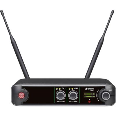 Chord XU-2BP Wireless Microphone System – Dual UHF Receiver with 2 Bodypacks, Lavalier & Headset Mics – Ideal for Presenters & Fitness Instructors Chord XU-2BP Wireless Microphone System – Dual UHF Receiver with 2 Bodypacks, Lavalier & Headset Mics – Ideal for Presenters & Fitness Instructors