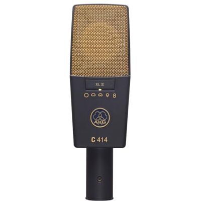AKG C414 XLII Reference Multipattern Condenser Microphone, Highly Versatile, For Live sound and Studio installations Black & Gold AKG C414 XLII Reference Multipattern Condenser Microphone, Highly Versatile, For Live sound and Studio installations Black & Gold
