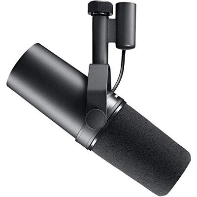 Shure SM7B Vocal Dynamic Microphone Broadcast, Podcast & Recording, XLR Studio Mic Music & Speech, Wide-Range Frequency, Warm & Smooth Sound, Rugged Construction, Detachable Windscreen Black Shure SM7B Vocal Dynamic Microphone Broadcast, Podcast & Recording, XLR Studio Mic Music & Speech, Wide-Range Frequency, Warm & Smooth Sound, Rugged Construction, Detachable Windscreen Black
