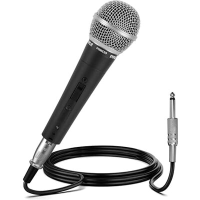 Pyle Microphone Professional Dynamic Vocal Microphones, with ON/OFF Switch, Dynamic Cardioid, Handheld Mic for Singing, w/ 4.5 m – XLR Audio Cable, Compatible for Karaoke-Speaker-Speech-Amp-Mixer Pyle Microphone Professional Dynamic Vocal Microphones, with ON/OFF Switch, Dynamic Cardioid, Handheld Mic for Singing, w/ 4.5 m – XLR Audio Cable, Compatible for Karaoke-Speaker-Speech-Amp-Mixer