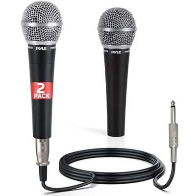 Pyle Dynamic Cardioid Microphone, Unidirectional XLR Mic with Built-in Pop Filter, 450 cm Cable, Wide Frequency Response, Rugged Build, For Gaming Set-Up, Streaming, Podcast & Studio Pyle Dynamic Cardioid Microphone, Unidirectional XLR Mic with Built-in Pop Filter, 450 cm Cable, Wide Frequency Response, Rugged Build, For Gaming Set-Up, Streaming, Podcast & Studio