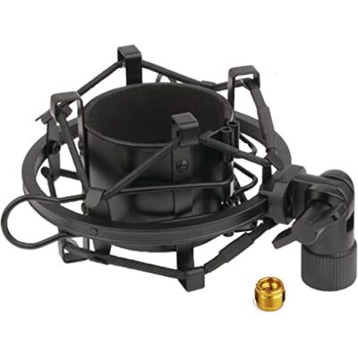 WEYMIC Black Universal Microphone Shock Mount for Large Diameter Condenser Mic Metal WEYMIC Black Universal Microphone Shock Mount for Large Diameter Condenser Mic Metal